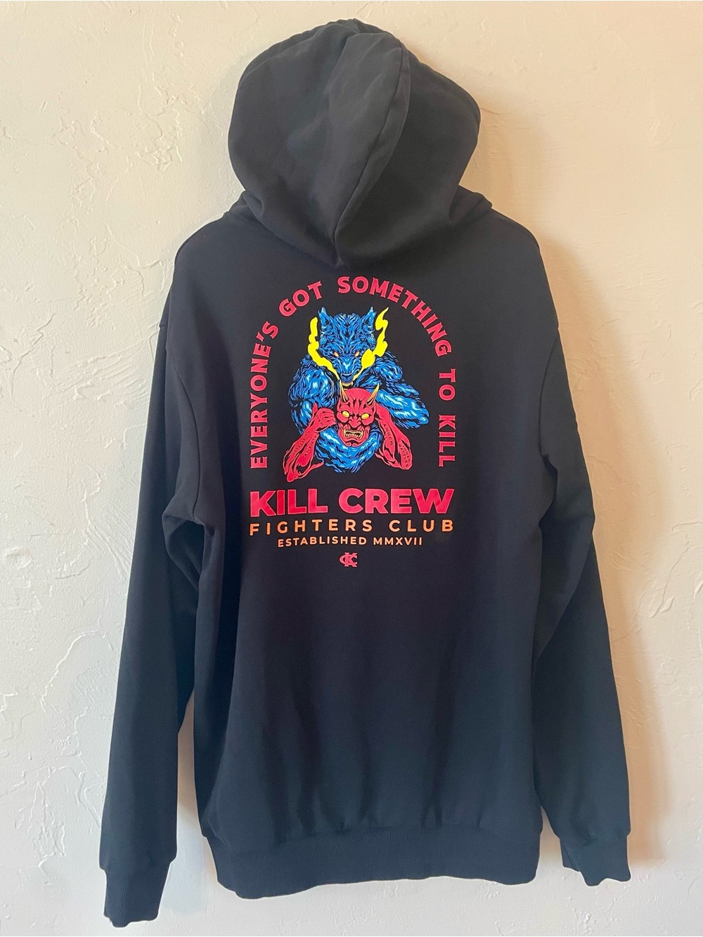Kill Crew Black Hoodie with Neon Graphic